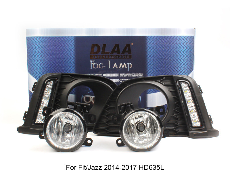 DLAA Fog Lamp Set Bumper Lamp For Fit/Jazz 2014-2017 HD635L