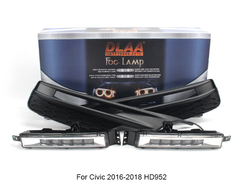 DLAA  Fog Lights Set Bumper Lamp With LED For Accord 2016-ON HD986L
