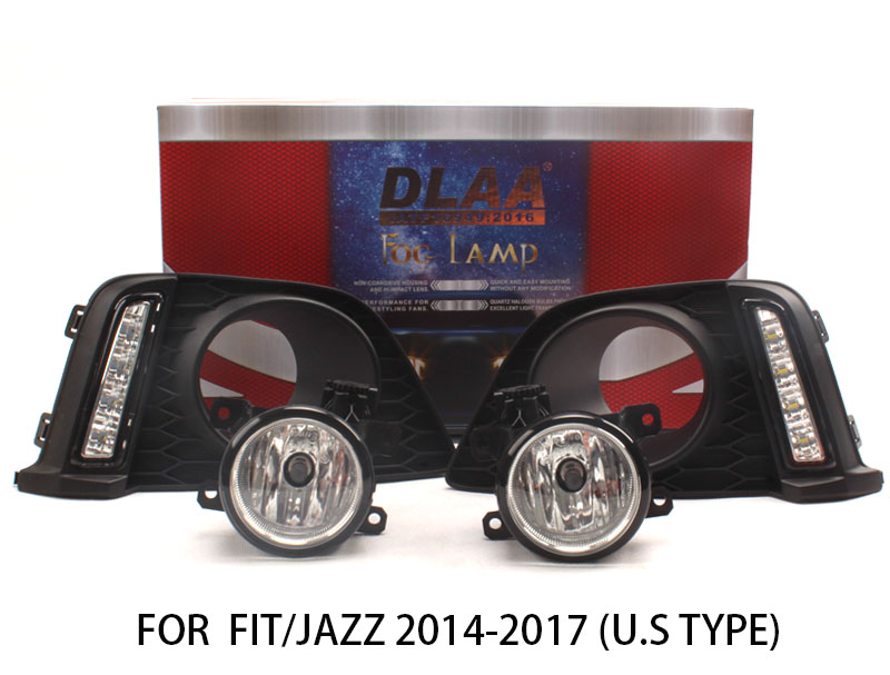 DLAA  Fog Lights Set Bumper Lamp With LED For FIT/JAZZ 2014-2017(U.S TYPE)