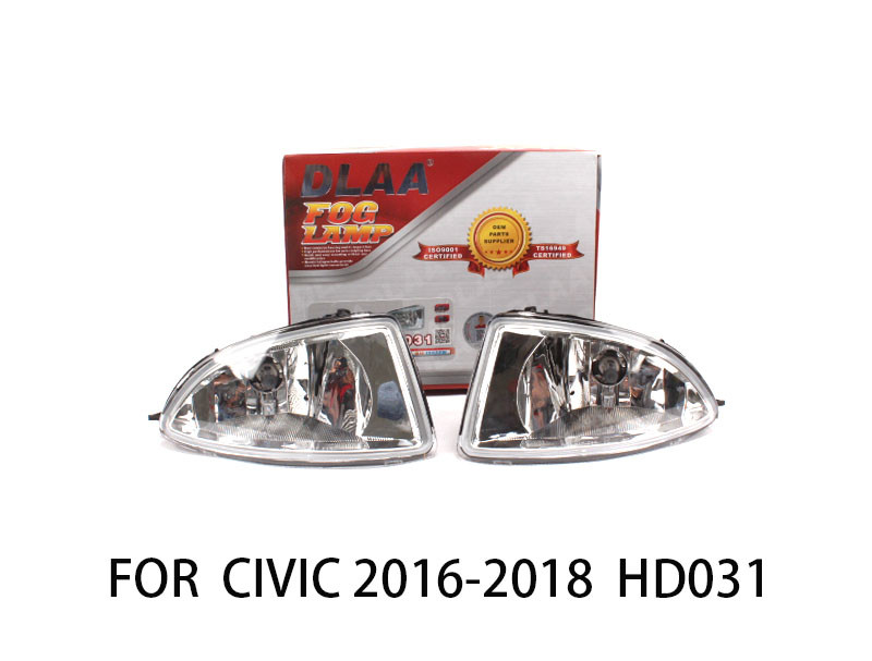 DLAA Complete Fog Lamp Set Bumper Lights FOR Civic 2004-2005