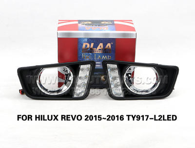 DLAA  Fog Lamp Set Bumper Lights drl led daytime fog light FOR HILUX REVO 2015~2016 TY917-L2LED