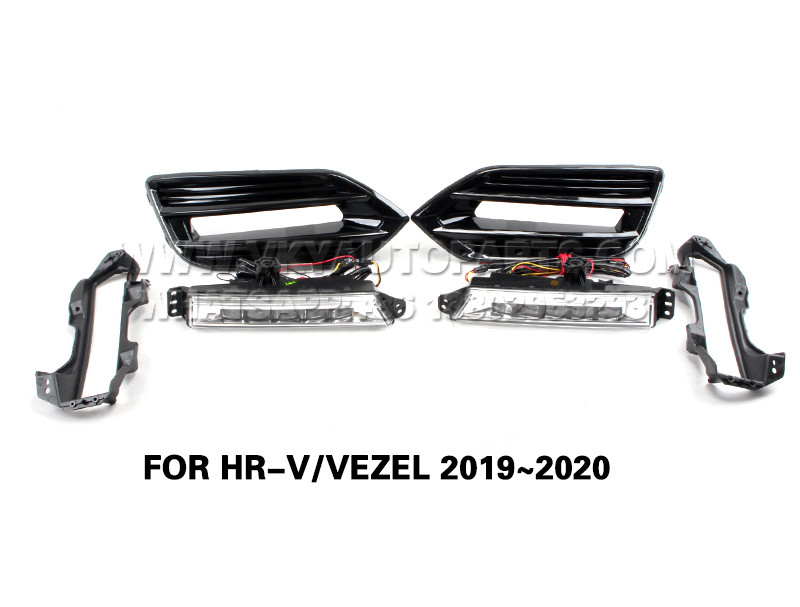 DLAA  drl Led  fog lights Daytime running lights Front bumper lamps FOR HR-V VEZEL 2019~2020