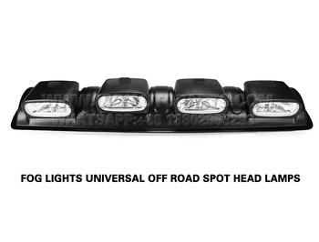 DLAA  12V H3 BLACK CAR 4×4 ROOF TOP BAR FOG LIGHTS UNIVERSAL OFF ROAD SPOT HEAD LAMPS