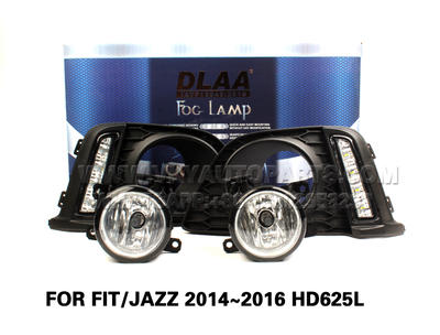 DLAA  drl led daytime running lights Fog Lamps front Set Bumper Lights FOR FIT JAZZ 2014~2016 HD625L