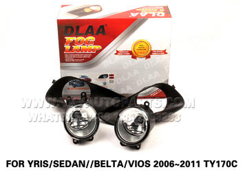 DLAA  Fog Lamps front Set Bumper Lights with wire FOR YRIS SEDAN BELTA VIOS 2006~2011 TY170C