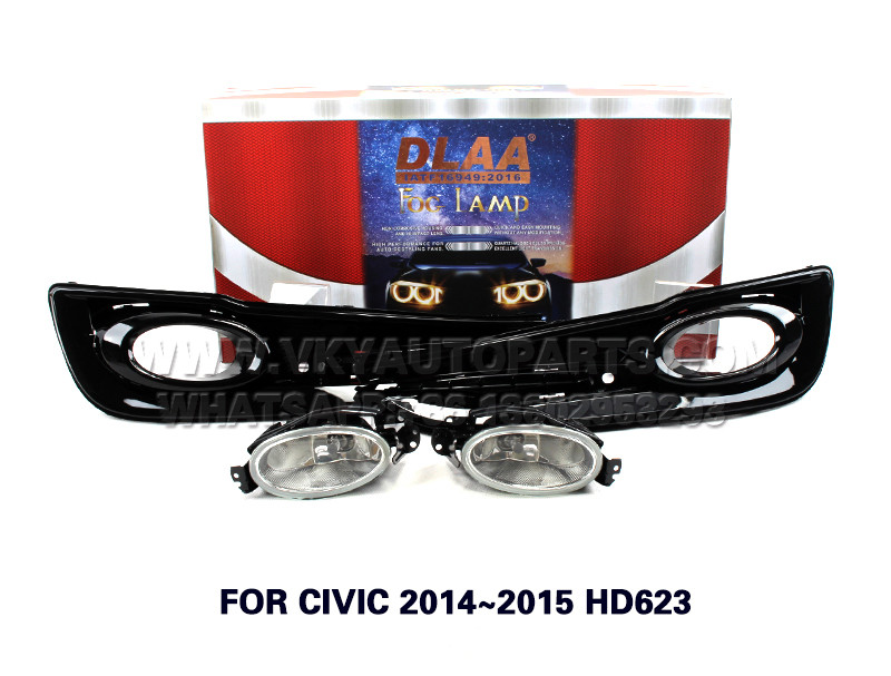 DLAA  Fog Lights Set Bumper Lamp FOR CIVIC 2014~2015 HD623