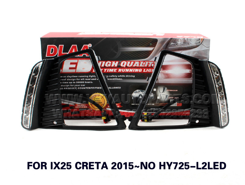 DLAA  Fog Lights Set Bumper Lamp FOR IX25 CRETA 2015~NO HY725-L2LED