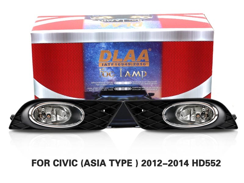 DLAA Fog Lamps Set Bumper Lights withwire FOR CIVIC (ASIA TYPE ) 2012-2014 HD552