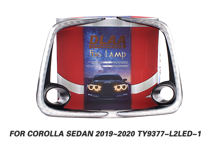 DLAA Fog Lamps Set Bumper Lights withwire FOR COROLLA SEDAN 2019~2020 TY9377-L2LED-1