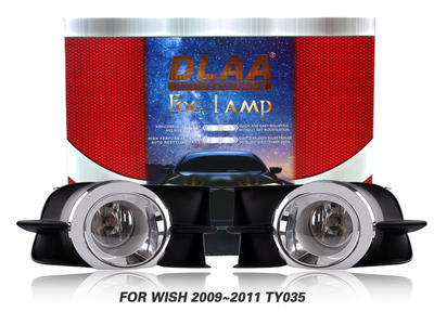 DLAA Fog Lamps Set Bumper Lights withwire FOR WISH 2009~2011 TY035