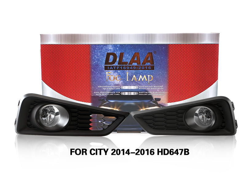 DLAA Fog Lamps Set Bumper Lights withwire FOR CITY 2014-2016 HD647B