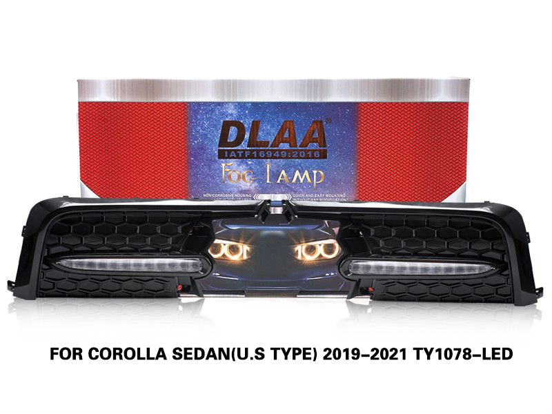 DLAA Fog Lamps Set Bumper Lights withwire FOR COROLLA SEDAN(U.S TYPE) 2019-2021 TY1078-LED